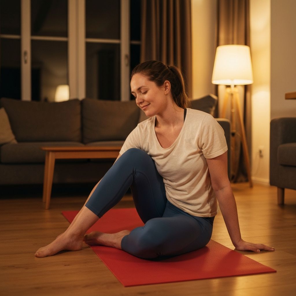Seated twist stretch position
